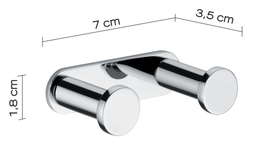 Gedy Canarie, крючок двойной, цвет хром
