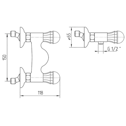 Смеситель для душа Migliore Korona ML.KRN-4747