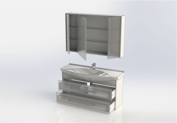 Мебель для ванной Aquanet Остин 120 дуб кантербери/белый