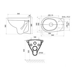 Подвесной унитаз с сиденьем Santeri Alpha (1.3255.9.S00.00B.0)