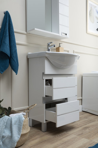 Тумба с раковиной Aquanet Доминика 60 белый