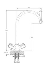 Смеситель для кухни Rush Pioneer PI7950-23