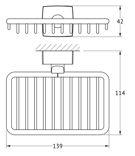 Мыльница-решетка (хром) (FBS) ESP 050