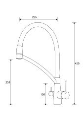 Смеситель для кухни Paulmark SIEGEN, белый полностью, 213111-431TW, Paulmark