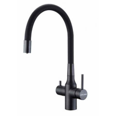 Смеситель для кухни Paulmark Salix, черный металлик, 213419-418, Paulmark