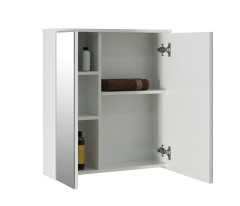 Зеркало-шкаф навесной без подсветки MIXLINE Милан-60 белый (512174)