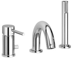 Смеситель на борт ванны Paffoni Light LIG047CR врезной на 3 отверстия