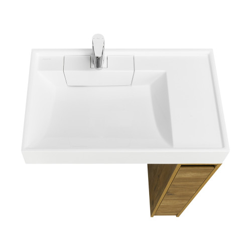 Тумба под раковину Aquaton Лондри 20 без фасада, дуб рустикальный (1A267101LHDR0)