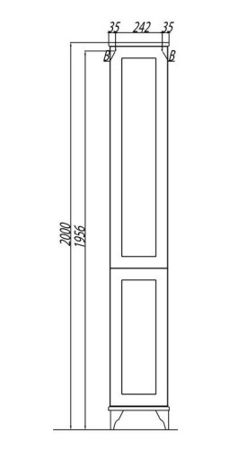 Пенал напольный AQUATON Леон Дуб бежевый (1A187903LBPR0)