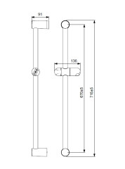 Душевая штанга VIDIMA FRESH M 700мм, (BA195AA)