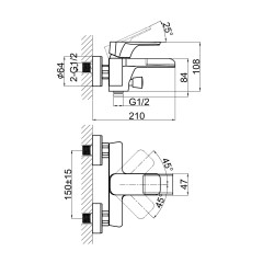 Смеситель для ванны D&amp;K Berlin DA1433516, белый