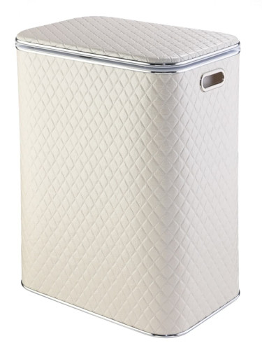 Корзина для белья Geralis CLH-S Ромб светлый, хром, большая