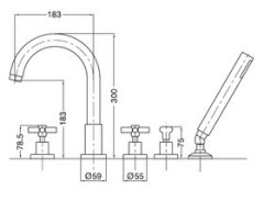 Смеситель Bugnatese Rodos 7380