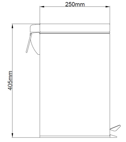 Ведро Azario , Хром (AZ-301-12L)
