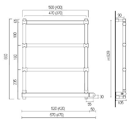 Полотенцесушитель Margaroli Sole 542-5