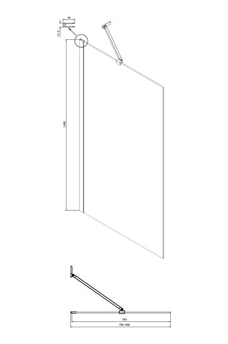 Шторка для ванны Ambassador Bath Screens 16041207 (800x1400)