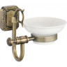 Мыльница керамическая с настенным держателем Savol S-006459 бронза