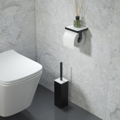 Бумагодержатель IDDIS с полкой со вставкой из белого камня On-X (ONXBL01i43)