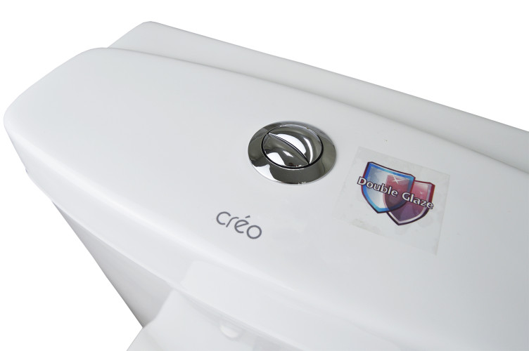 Унитаз-компакт Creo Ceramique TOURS 370х700х790 напольный, с тонкой крышкой и быстросъемным сиденьем микролифт (TO1002N+TO1003N+TO1001N)