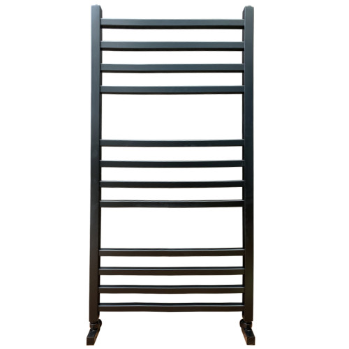 Полотенцесушитель Ника MODERN ЛМ-5 100/40 RAL9005 черный матовый с вентилями (комплект люкс)