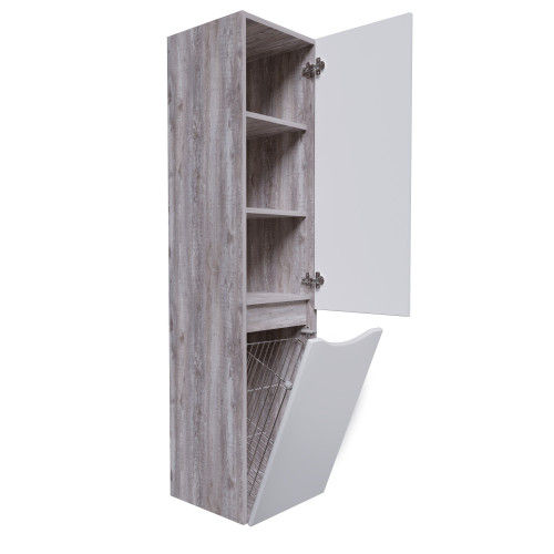 Пенал подвесной Grossman ТАЛИС-35 см с б/к универсальный бетон пайн/белый глянец