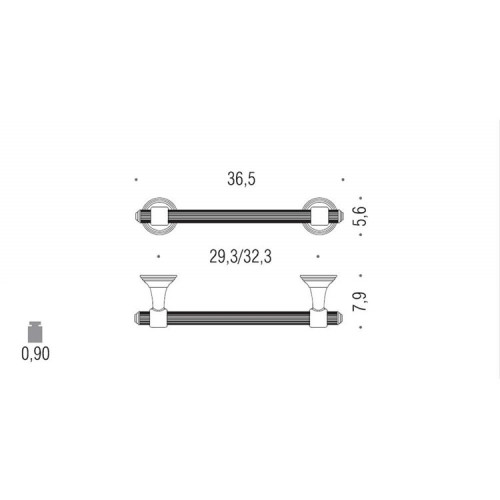 Полотенцедержатель Colombo Design Hermitage В3309.HPS