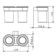 Стакан для зубных щеток Langberger Lugano 24019A