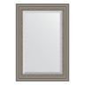 Зеркало настенное с фацетом EVOFORM в багетной раме римское серебро, 66х96 см, BY 1277