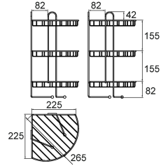 Угловая полка Milardo 110WC30M44