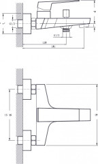 Смеситель для ванны Rush Thira TR3635-44