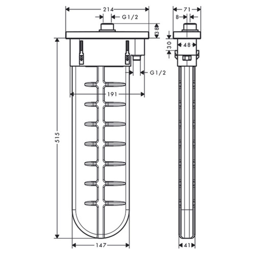 Подключение для ручного душа Hansgrohe sBox скрытая часть, хром (28010000)
