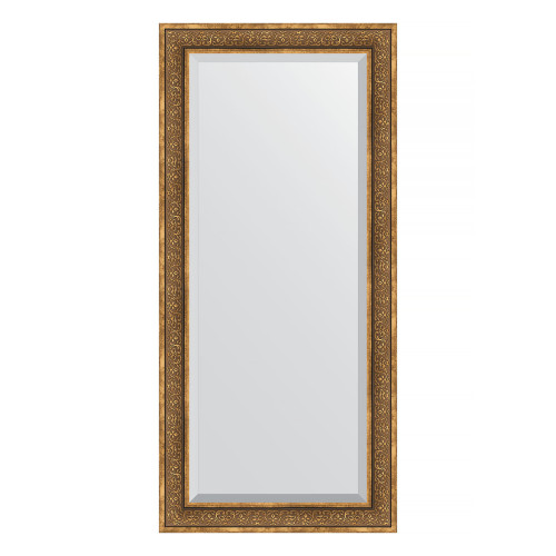 Зеркало настенное с фацетом EVOFORM в багетной раме вензель бронзовый, 79х169 см, BY 3604
