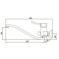 Смеситель для ванны с душем KAISER Verona (29055В)