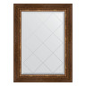 Зеркало настенное с гравировкой EVOFORM в багетной раме римская бронза, 66х89 см, BY 4105