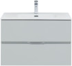 Тумба с раковиной Aquanet Алвита New 80 2 ящика, серый
