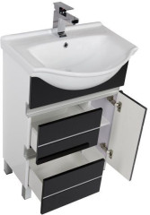Тумба с раковиной Aquanet Доминика 60 черный