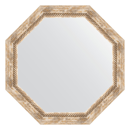 Зеркало настенное Octagon EVOFORM в багетной раме прованс с плетением, 68х68 см, BY 7319