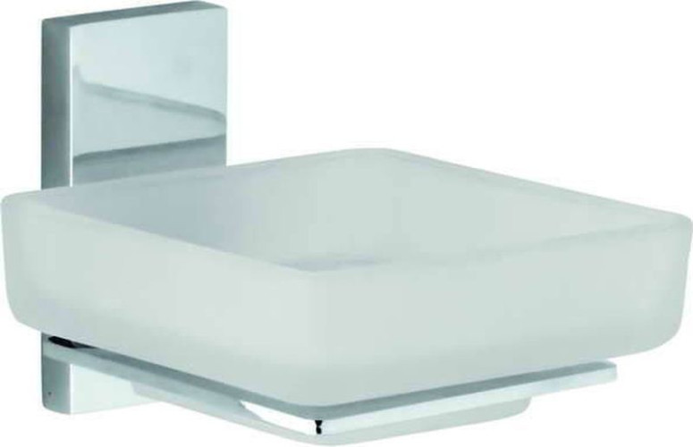Sanibano Agatha, настенная стеклянная мыльница, цвет хром