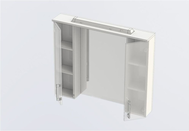 Зеркало-шкаф Aquanet Тиана 90 светлый дуб