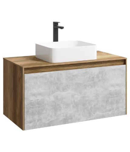 Подвесная тумба 100 см Aqwella MOB0110DB+MOB0710BS