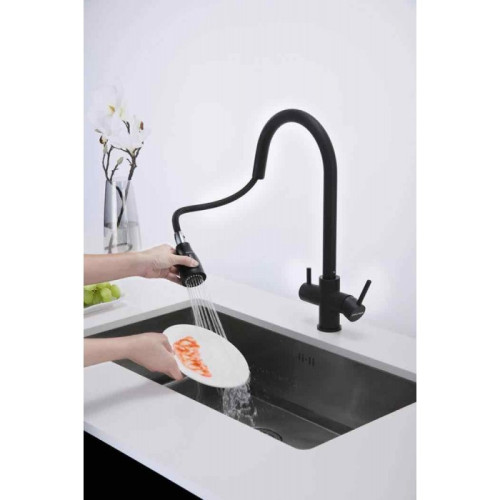 Смеситель для кухни Paulmark Lange, антрацит полностью, La214212-401, Paulmark