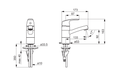 Смеситель для раковины Oras Safira Керамический картридж (1015)