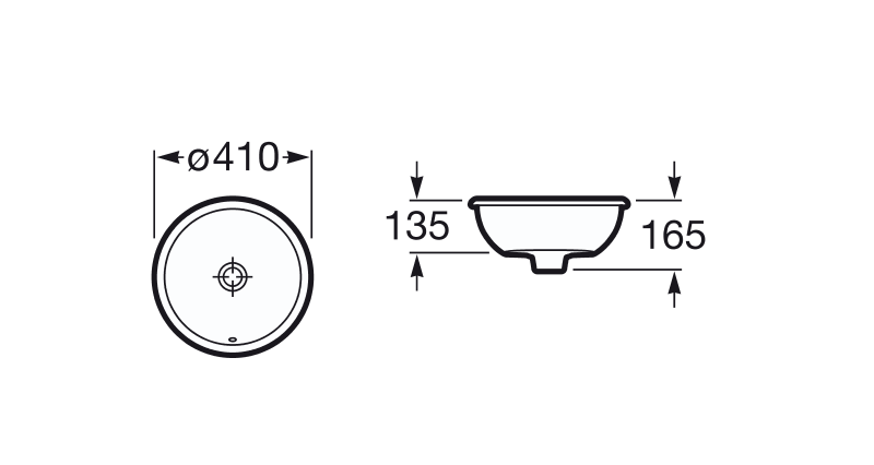 Раковина встраиваемая снизу Roca Foro 41х41х16.5, керамика, цвет Белый (7.3278.8.400.0)