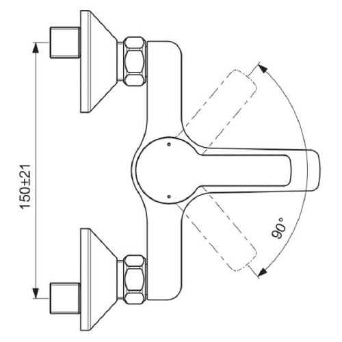Комплект смесителей Vidima Uno Хром (BD127AA)