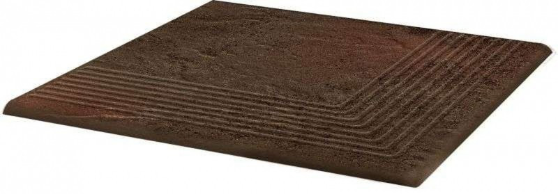 Ступень угловая Ceramika Paradyz Semir Brown структурная