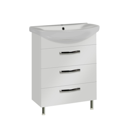 Тумба под раковину AQUATON Ария 65 Н белая (1A123401AA010)