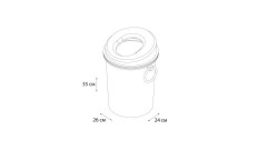 Ведро с крышкой Grampus, GR-8387, 8,5 л.