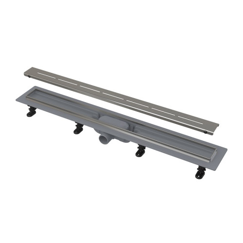 Душевой лоток Alcadrain с порогами из нержавеющей стали для перфорированной решетки (APZ18-750M)