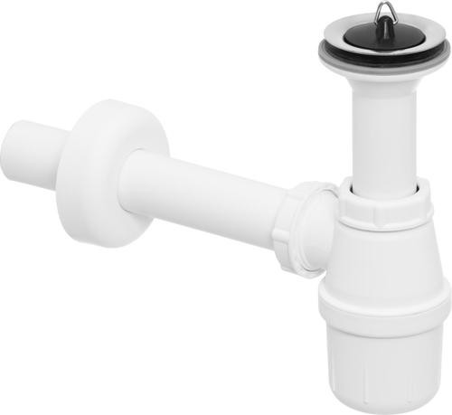 Сифон для раковины Viega с решеткой и пробкой в комплекте, пластиковый, бутылочный (309312)