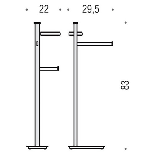Напольная стойка  Colombo Design Units B9113.D.CR-VAN